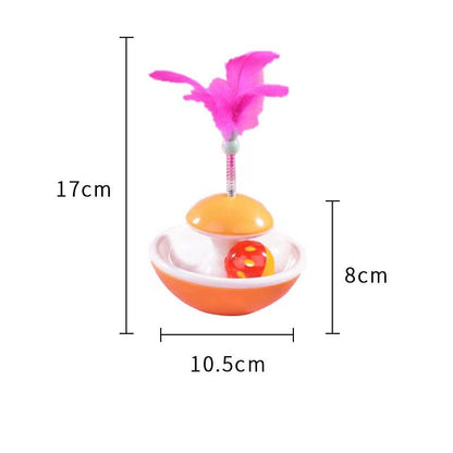 New Durable Funny Pet Cat Toys for entertain itself Mimi Favorite Feather Tumbler with small bell Kitten Cat Toys For Catch