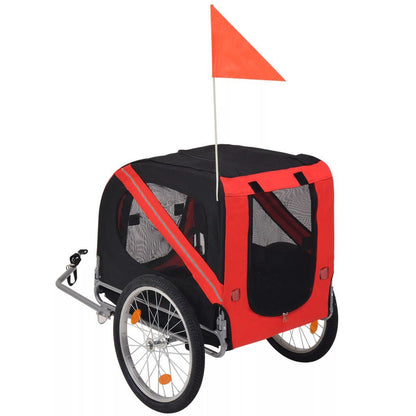 Dog Bike Trailer Red and Black