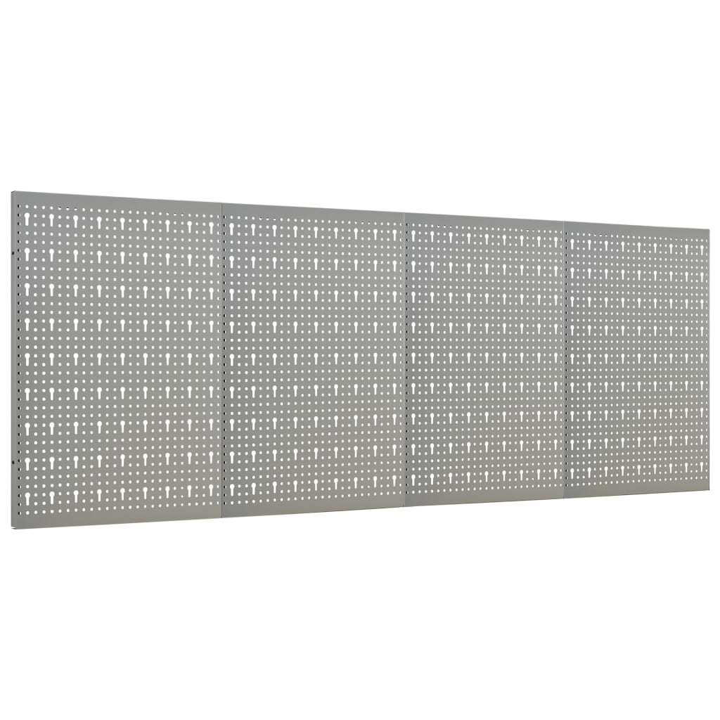 Wall-mounted Peg Boards 4 pcs 15.7"x22.8" Steel