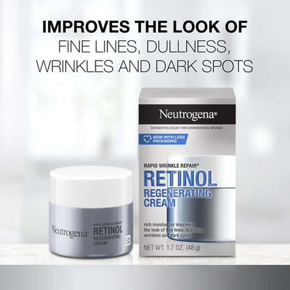 Neutrogena Rapid Wrinkle Repair Retinol Face Moisturizer with Hyaluronic Acid, 1.7 oz