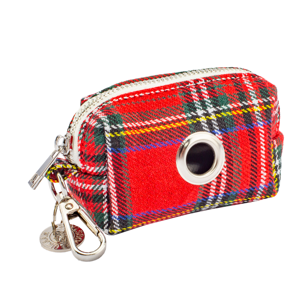 Waste Bag Holder -Beige Plaid