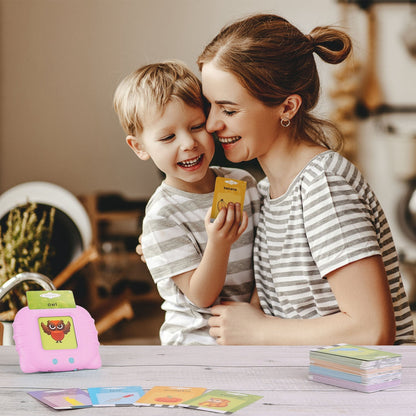 224 Words Kid Flash Talking Cards 112 Card Electronic Cognitive Audio Toddler Reading Machine Animal Shape Color Repeated Learning Cards English For Child