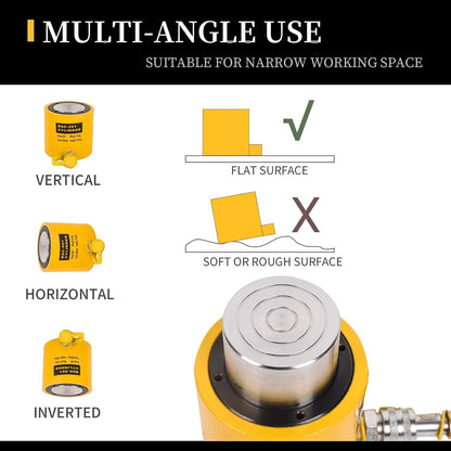 Portable Hydraulic Cylinder Jack Ram Multi-Section Hydraulic Ram Cylinder Lifting Jack